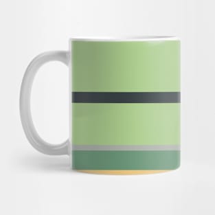An admirable variety of Greyish, Charcoal, Slate Green, Pale Olive Green and Sand stripes. Mug